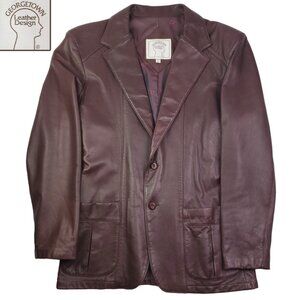 Georgetown Leather Design Remy Vintage Jacket Blazer Soft Supple Men's 46L